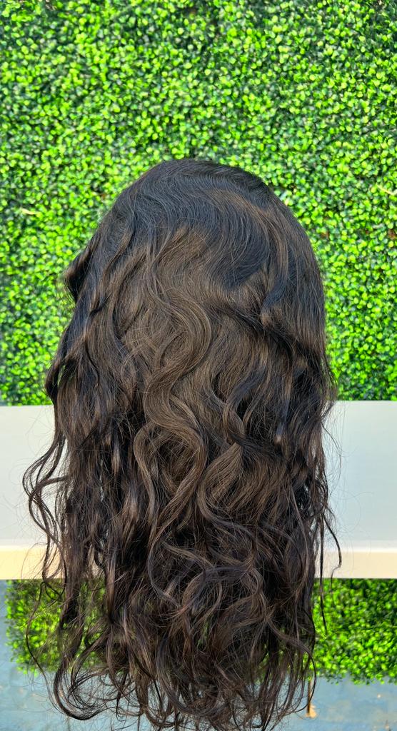 French Wave, 100%  Human Lace Front Wig, 22 Inch