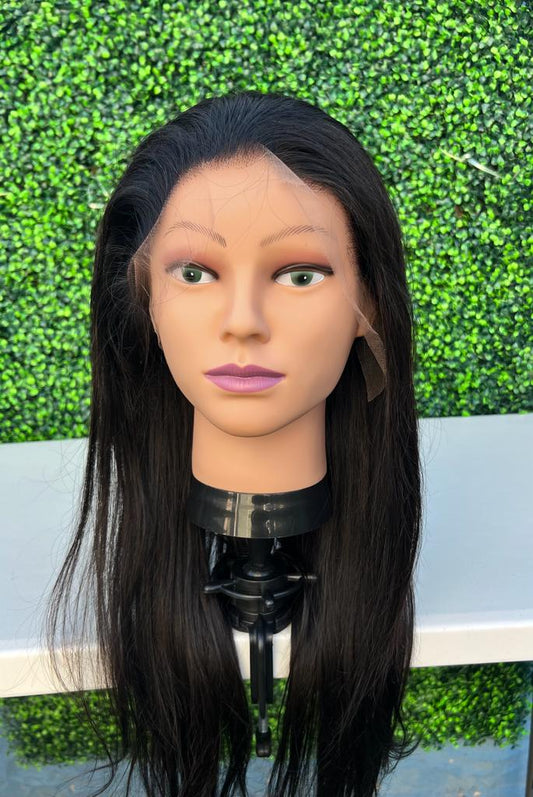 Straight, 100% Human  Lace Front Wig, 22 Inch